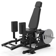 HeeH Commercial Hip Abductor Adductor Machine Plate-Loaded Inner & Outer Thigh Trainer for Home Gym Abduction Glute Machine Black