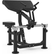 HeeH Preacher Curl Bench Bicep Training Station for Barbell & Dumbbell Workouts with Lifting Weights Home Gym Equipment Black