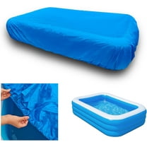 HeeHom 130x72 inch Inflatable Pool Cover 10ft Swimming Rectangular Pool Covers 120 x 72 x 22 Rectangle Pool Cover 103 x 69 inch Built-in Elastic Band Extra Buckle Thickened