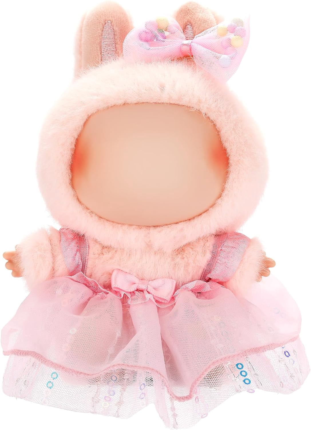 17cm Doll Clothes - Adorable Chic Dress Set with Hairband, Perfect for Collectors & Kawaii Doll Fashion Enthusiasts