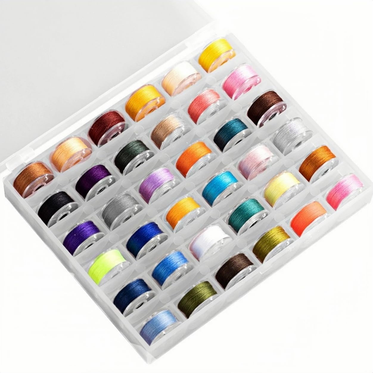 HeeHom 36 Colors Sewing Thread Set with Bobbins & Storage Box ...