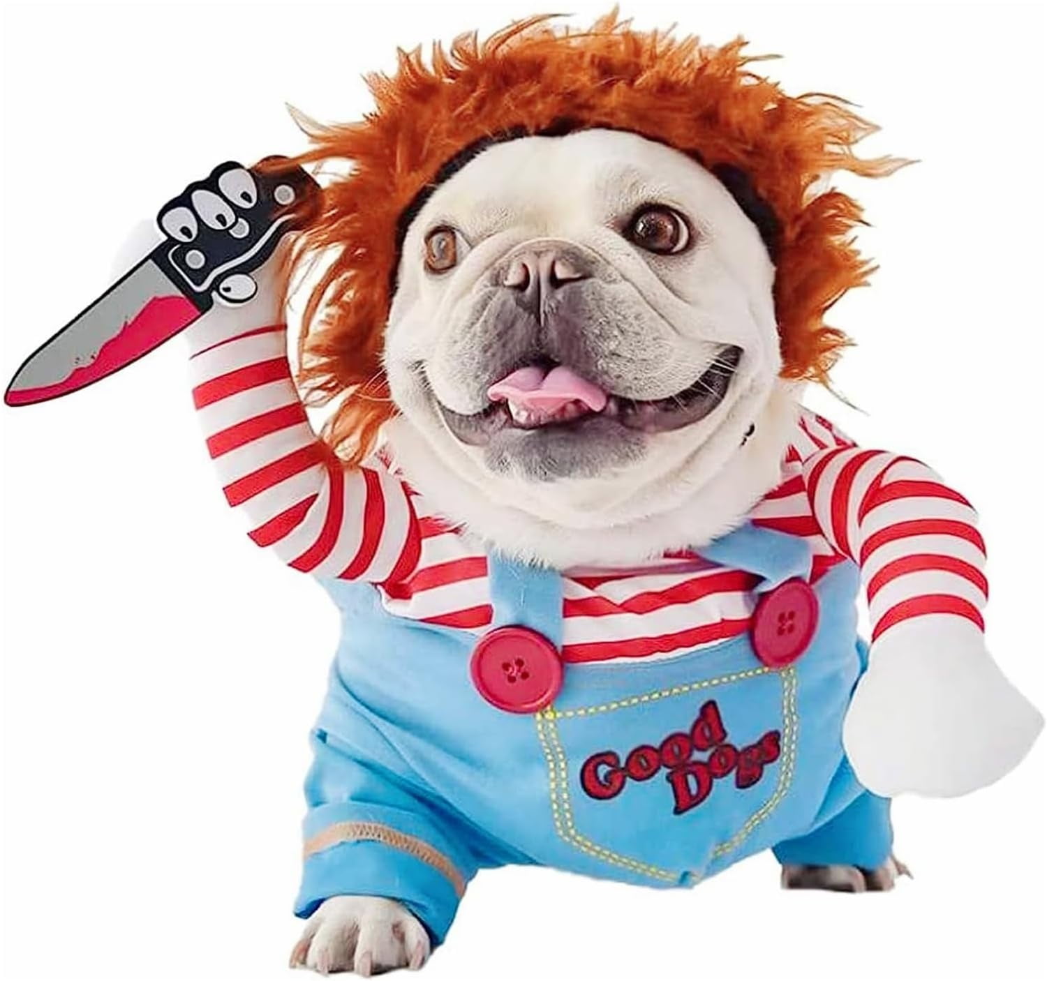 HeeHom Dog Halloween Costume Chucky Dog Costume Deadly Doll Dog