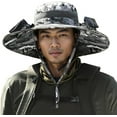 thumbnail image 1 of HeeHom Solar Fan Hat for Men Women - Wide Brim Sun Hat with Dual Rechargeable Fans, USB/Solar Charging, 3-Speed Cooling for Outdoor Fishing, Hiking, Gardening, 1 of 7