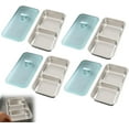 thumbnail image 1 of HeeHom Stainless Steel Double Compartment Snack Containers with Lids, 450ml Leak-Proof Reusable Food Containers, Dishwasher-Safe for Camping, Travel, Meal Prep & Dips, 1 of 7