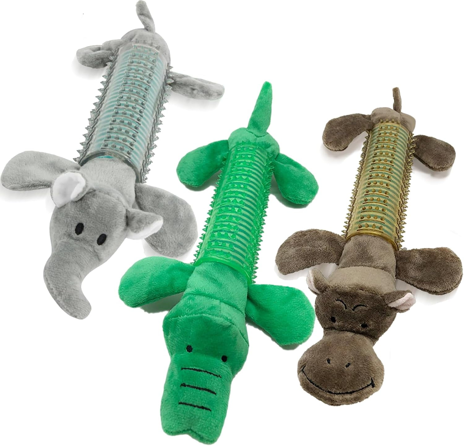 Corn Dog Toy Indestructible Dog Toy (3-in-1) Squeaky Plush With