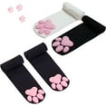thumbnail image 1 of HeeHom Velvet Thigh High Socks with 3D Cat Paw, Knee-High Stockings for Women, Anti-Slip Paw Grips Toe Beans Socks for Women Girls Lolita Cosplay Party Costume, 1 of 6