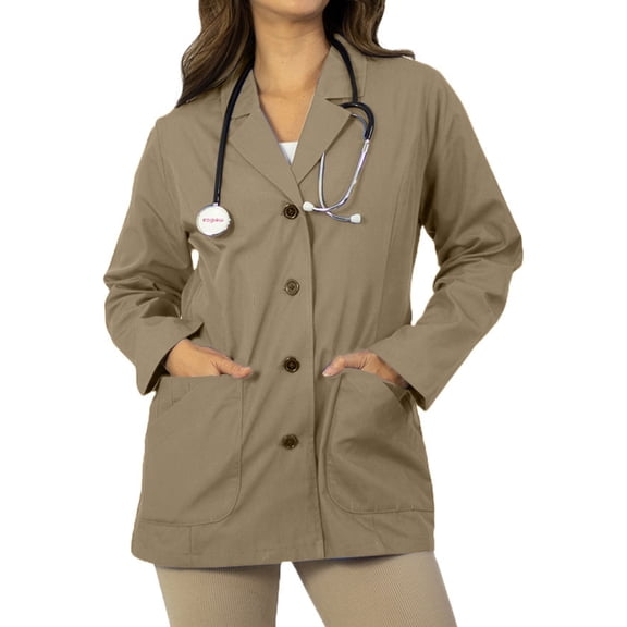 Panda Uniform by HeedFit Women's 29" Tailored Lab Coat – 4XL Khaki