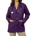 thumbnail image 1 of Panda Uniform by HeedFit Women's 29" Tailored Lab Coat – S Purple, 1 of 6
