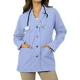 thumbnail image 1 of Panda Uniform by HeedFit Women's 29" Tailored Lab Coat – 3XL Sky Blue, 1 of 6