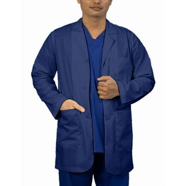 Panda Uniform by HeedFit Men's 31" Lab Coat Custom Fit, XXS, Navy