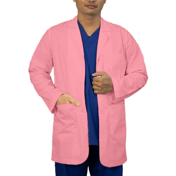Panda Uniform by HeedFit Men's 31" Lab Coat Custom Fit, XXS, Pink