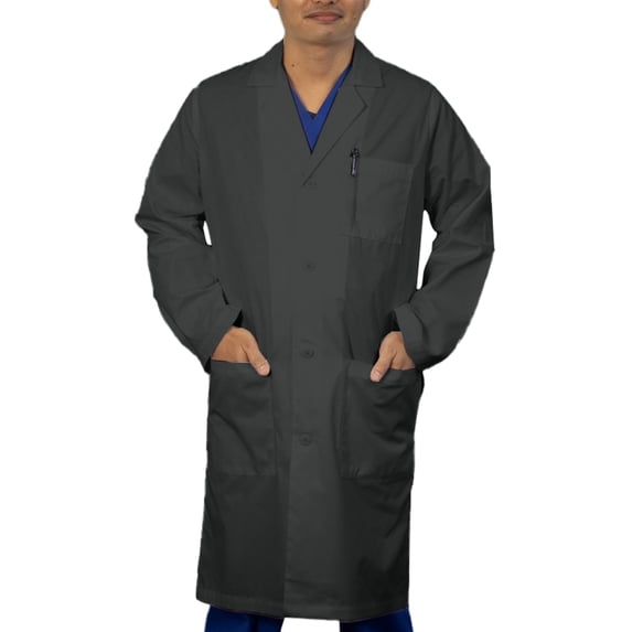 Panda Uniform by HeedFit Unisex 40" Lab Coat, XL, Charcoal