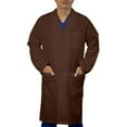 thumbnail image 1 of Panda Uniform by HeedFit Unisex 40" Lab Coat, 8XL, Chocolate, 1 of 7