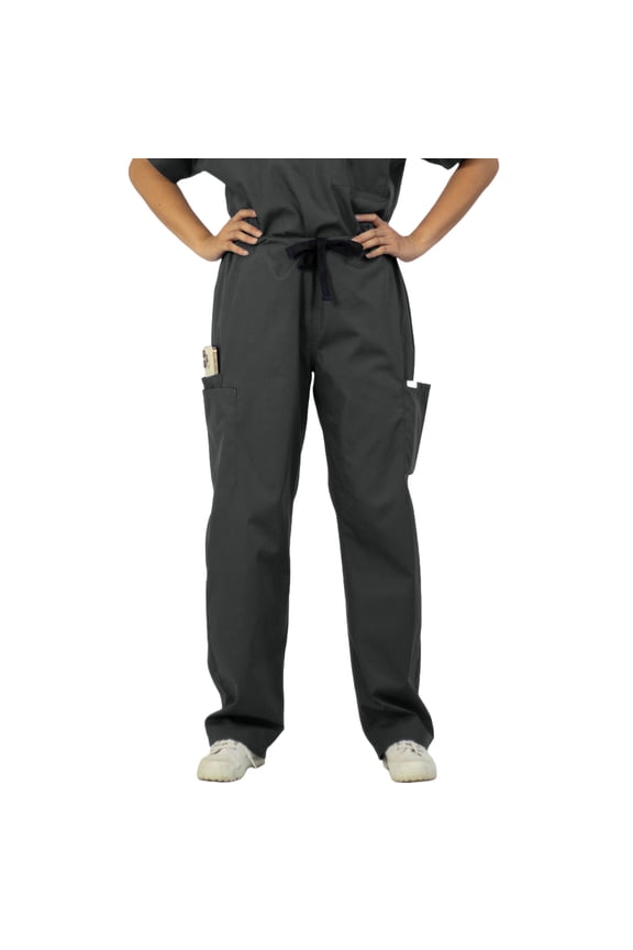 Long-Lasting, Workwear, Unisex Scrub Pants, s, Charcoal