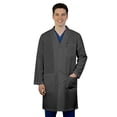thumbnail image 1 of HeedFit Unisex Lab Coat, Long Sleeve Poly Cotton, 37", l, Charcoal, 1 of 7