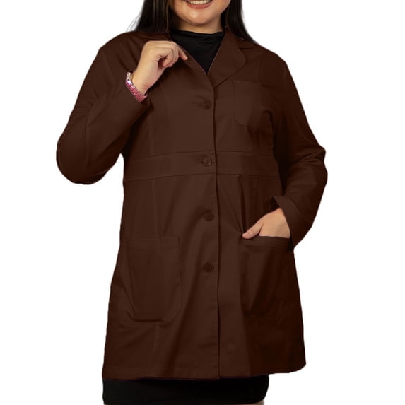 Panda Uniform by HeedFit Women Custom Lab Coat for Doctors 4XL Chocolate