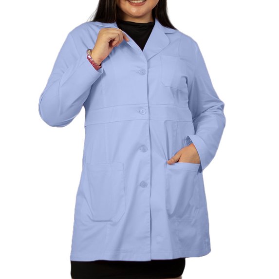 Panda Uniform by HeedFit Women Custom Lab Coat for Doctors – 2XL Sky Blue