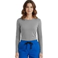 thumbnail image 1 of HeedFit Women’s Long Sleeve Underscrub Tee, Soft Stretch Breathable 3-Pack, xl, Heather Gray, 1 of 5