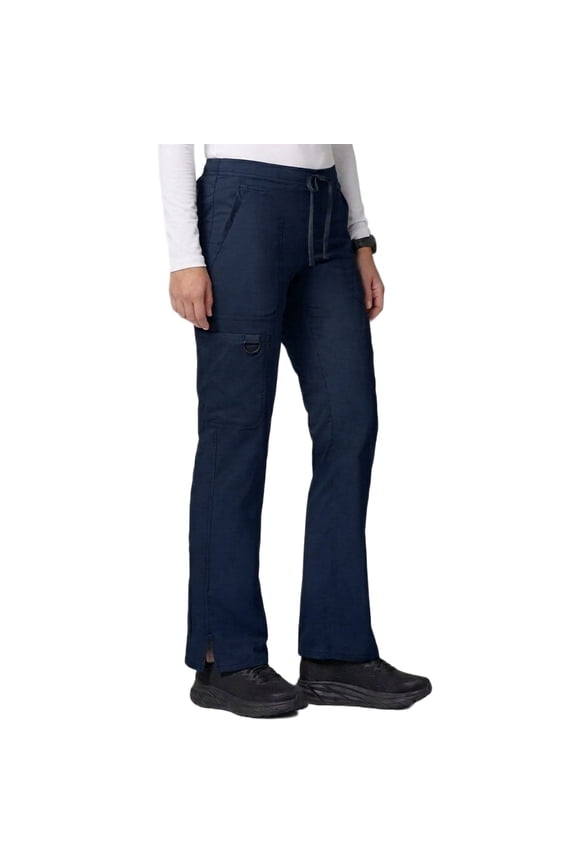 Women’s Scrub Pants, Flare Drawstring, 31" Inseam, Cargo Pockets, Navy, M