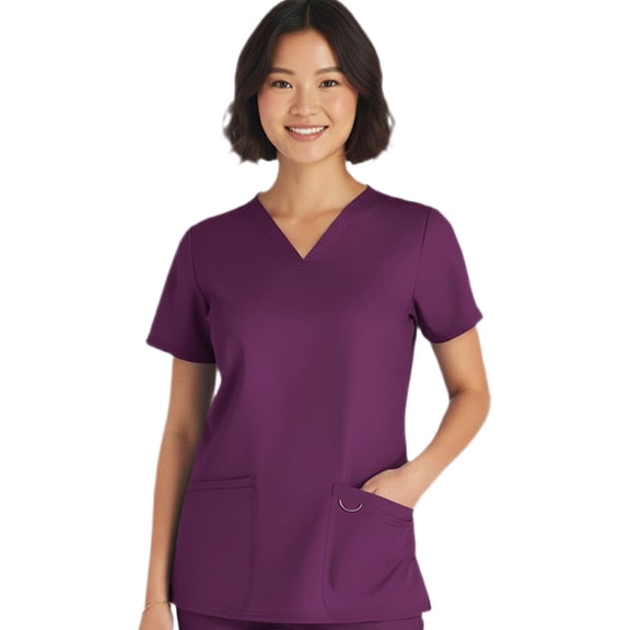 HeedFit Women’s V-Neck Scrub Top, 3 Pockets, s, Royal Blue