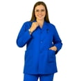 thumbnail image 1 of HeedFit Wrinkle‑Resistant Short‑Length Lab Coat, Unisex – 31″, S, Royal Blue, 1 of 8