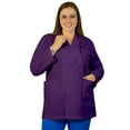 thumbnail image 1 of HeedFit Wrinkle‑Resistant Short‑Length Lab Coat, Unisex – 31″, XL, Purple, 1 of 7