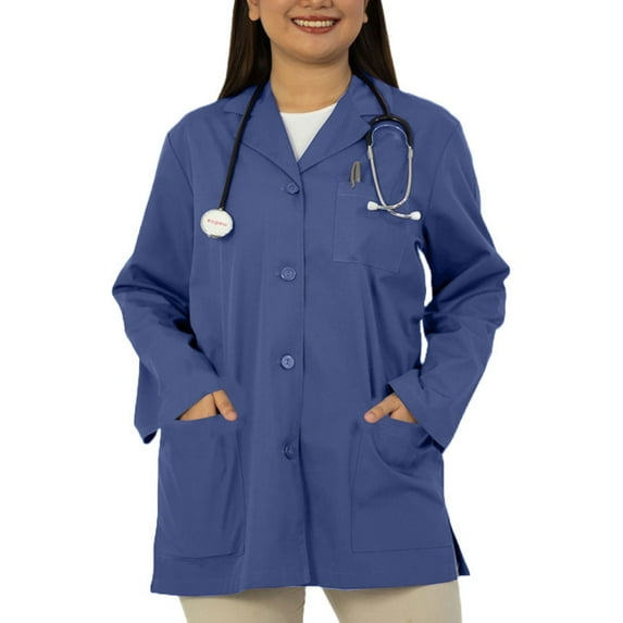 Panda Uniform by HeedFit Women’s 32" Colored Lab Coat – Custom Fit Medical Lab Coat, Multi-Color 2XL Navy