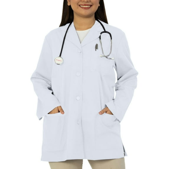 Panda Uniform by HeedFit Women’s 32" Colored Lab Coat – Custom Fit Medical Lab Coat, Multi-Color 11XL White