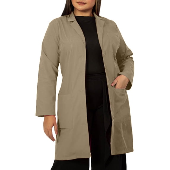 Panda Uniform by HeedFit Unisex Doctor Lab Coat 37" – 3XL Khaki