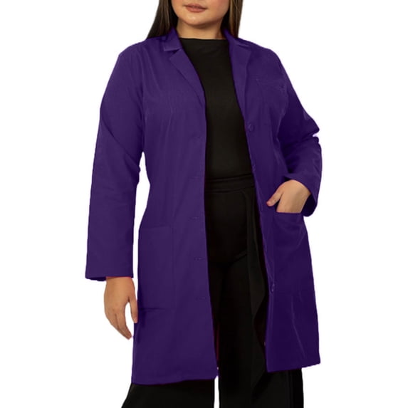 Panda Uniform by HeedFit Unisex Doctor Lab Coat 37" – S Purple