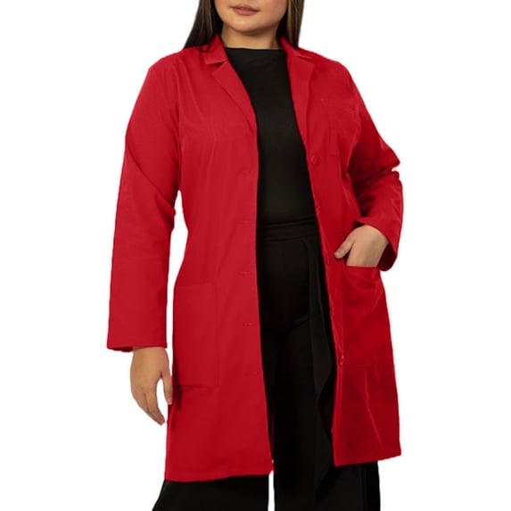 Panda Uniform by HeedFit Unisex Doctor Lab Coat 37" – M Red