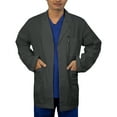 thumbnail image 1 of Panda Uniform by HeedFit Men's Lab Coat, 3 Pockets, Button Front, 31", XS, Charcoal., 1 of 6