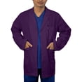 thumbnail image 1 of Panda Uniform by HeedFit Men's Lab Coat, 3 Pockets, Button Front, 31", 10XL, Purple., 1 of 6