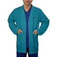 thumbnail image 1 of Panda Uniform by HeedFit Men's Lab Coat, 3 Pockets, Button Front, 31", 4XL, Teal., 1 of 6