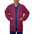 thumbnail image 1 of Panda Uniform by HeedFit Men's Lab Coat, 3 Pockets, Button Front, 31", 7XL, Wine., 1 of 6