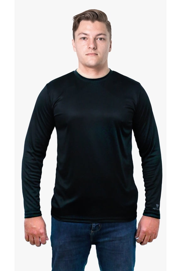 Men’s Moisture-Wicking Long Sleeve Performance T-Shirt, Quick Dry Active Tee, Lightweight Athletic Top