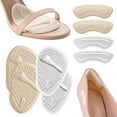 thumbnail image 1 of Heel Cushion Pads for Plantar Fasciitis- 2 Pairs (4 Pcs) Gel Silicone Heels Cups for Pain Relief from Achilles Tendonitis & Heel Spur- Cushions and Reduce Pressure Inserts (Size: 6-10), 1 of 6