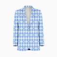 thumbnail image 1 of Heel Glitter Argyle Men Blazers Slim Clothing Summer Jacket Man Oversize Daily Suits Tops, 1 of 5