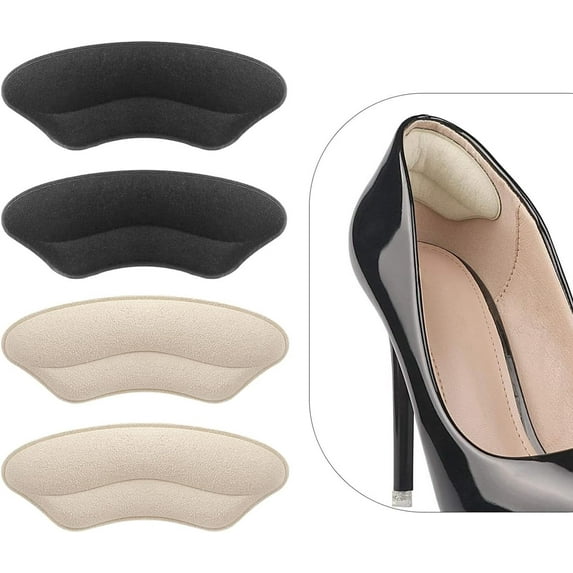 Heel Grips Liner Cushions Inserts for Loose Shoes, Heel Pads Snugs for Shoe Too Big Men Women, Filler Improved Shoe Fit and Comfort, Stop Heel Slip and Blister (20 Pairs) (H Pale Apricot)