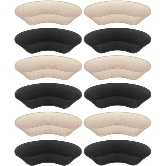 Heel Grips Liner Cushions Inserts for Loose Shoes, Heel Pads Snugs for Shoe Too Big Men Women, Filler Improved Shoe Fit and Comfort, Stop Heel Slip and Blister (20 Pairs) (H Pale Apricot)