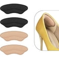 thumbnail image 1 of Heel Grips Liner Cushions Inserts for Loose Shoes, Heel Pads Snugs for Shoe Too Big Men Women, Filler Improved Shoe Fit and Comfort, Stop Heel Slip and Blister (4 Pairs) (H Pale Apricot+Black), 1 of 6