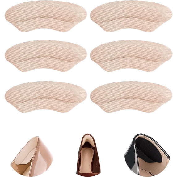 Heel Grips Liner Cushions Inserts for Loose Shoes Self-Adhesive Soft Heel Cushion Pads for Heel Pain Relief Bunion Callus Prevent Heel Slip and Blister