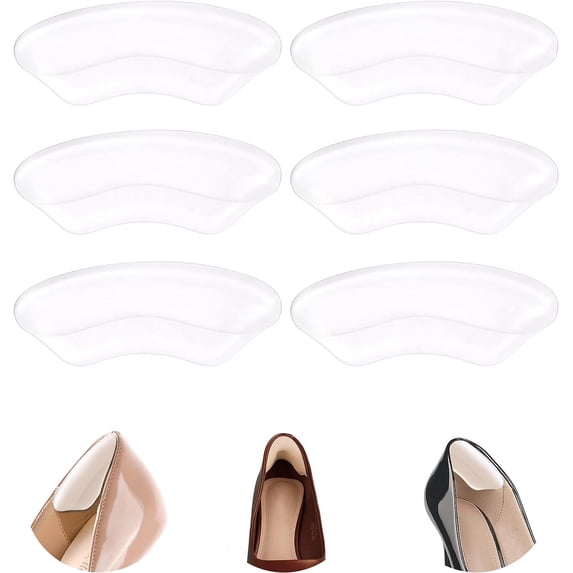 Heel Grips Liner Cushions Inserts for Loose Shoes Self-Adhesive Soft Heel Cushion Pads for Heel Pain Relief Bunion Callus Prevent Heel Slip and Blister