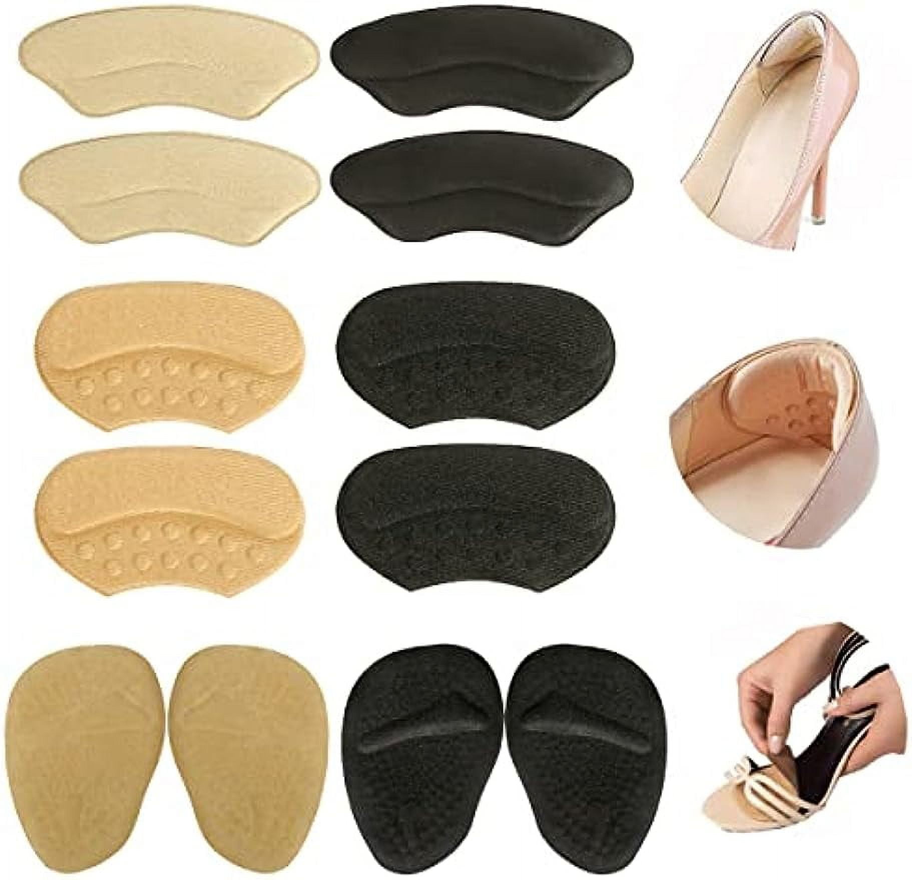 Heel Grips for Womens Shoes That are Too Big,Heel Cushion Inserts for Women  for Loose Shoes,Heel Pads for Shoes Heel Protectors,Shoe Filler to Make  Shoes Fit Tighter. (Black,3 Pairs) - Walmart.com