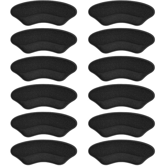 Heel Grips Liner,Heel Protectors for Shoes,Heel Cushions for Heel Pain Relief,Heel Pads for Shoes That are Too Big,Heel Lnserts for Womens, Mens (Black 6pair)…