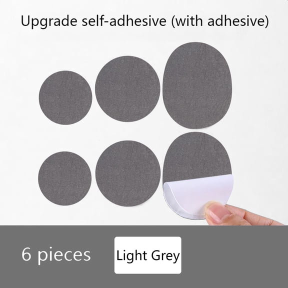 Heel Hole Repair Sticker 3 Pairs Self Adhesive Shoe Hole Patch Sticker Shoe Hole Repair Patch Sticker For Sneakers Leather Shoes High Heels/ Light Gray - Sneaker Repair Decorative Sticker B