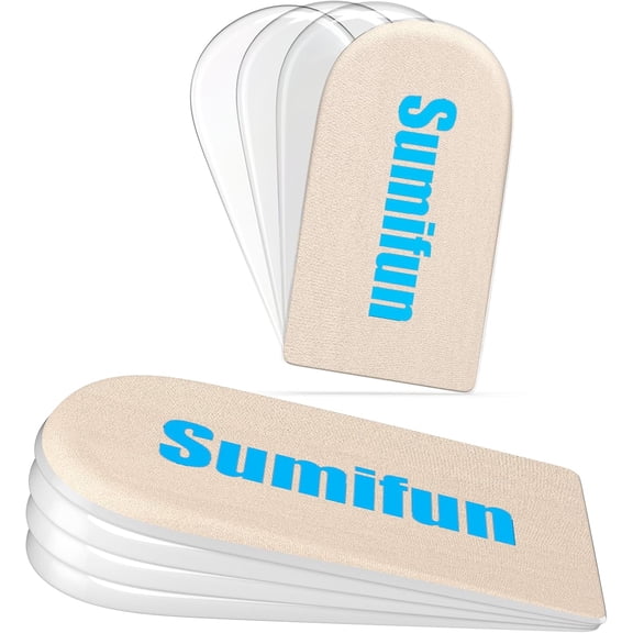 Heel Lift, 4-Layer 1 Inch Gel Shoe Lifts for Women Uneven Legs, Adjustable Orthopedic Heel Lifts for Heel Pain and Leg Length Discrepancy, Heel Wedge Inserts 1/4" 1/2" 3/4" (Size S, 1 Pair)