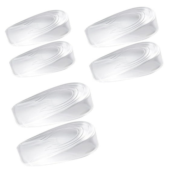 Heel Lifts for Leg Length Discrepancy, Transparent Gel Height Increasing Insoles for Men Women, Shock Absorption Plantar Fasciitis Relief Half Insole Design, Comfort Cushion for