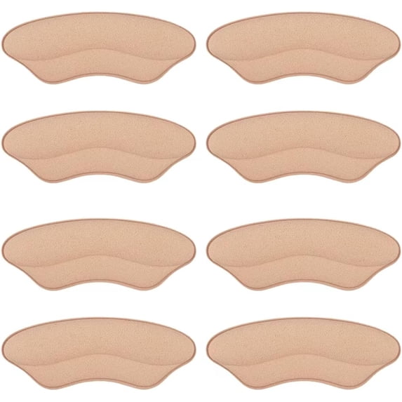 Heel Pads for Shoe That are Too Big, Inserts for Women, Heel Grips for Womens Mens, Protectors Cushion Liners for Blisters Loose Shoes, Comfort Fillers (BeigeBlack 20Pairs)