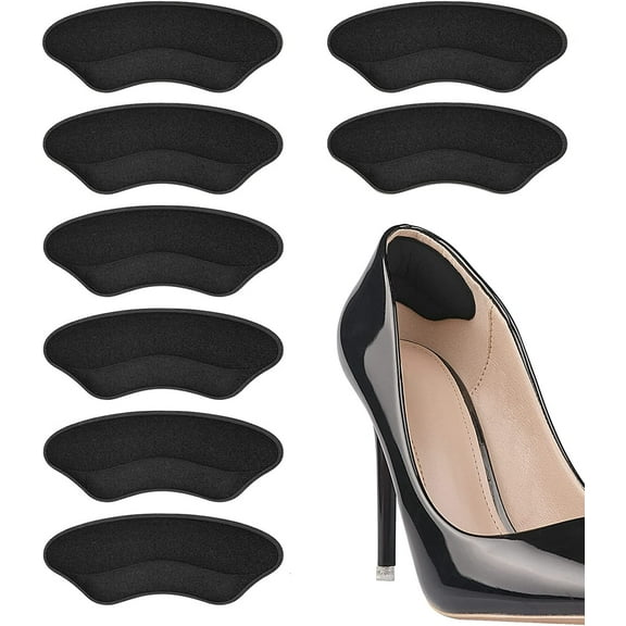Heel Pads for Shoe That are Too Big, Inserts for Women, Heel Grips for Womens Mens, Protectors Cushion Liners for Blisters Loose Shoes, Comfort Fillers (Black 20pairs)